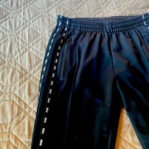 PINK Black Logo Slim Joggers